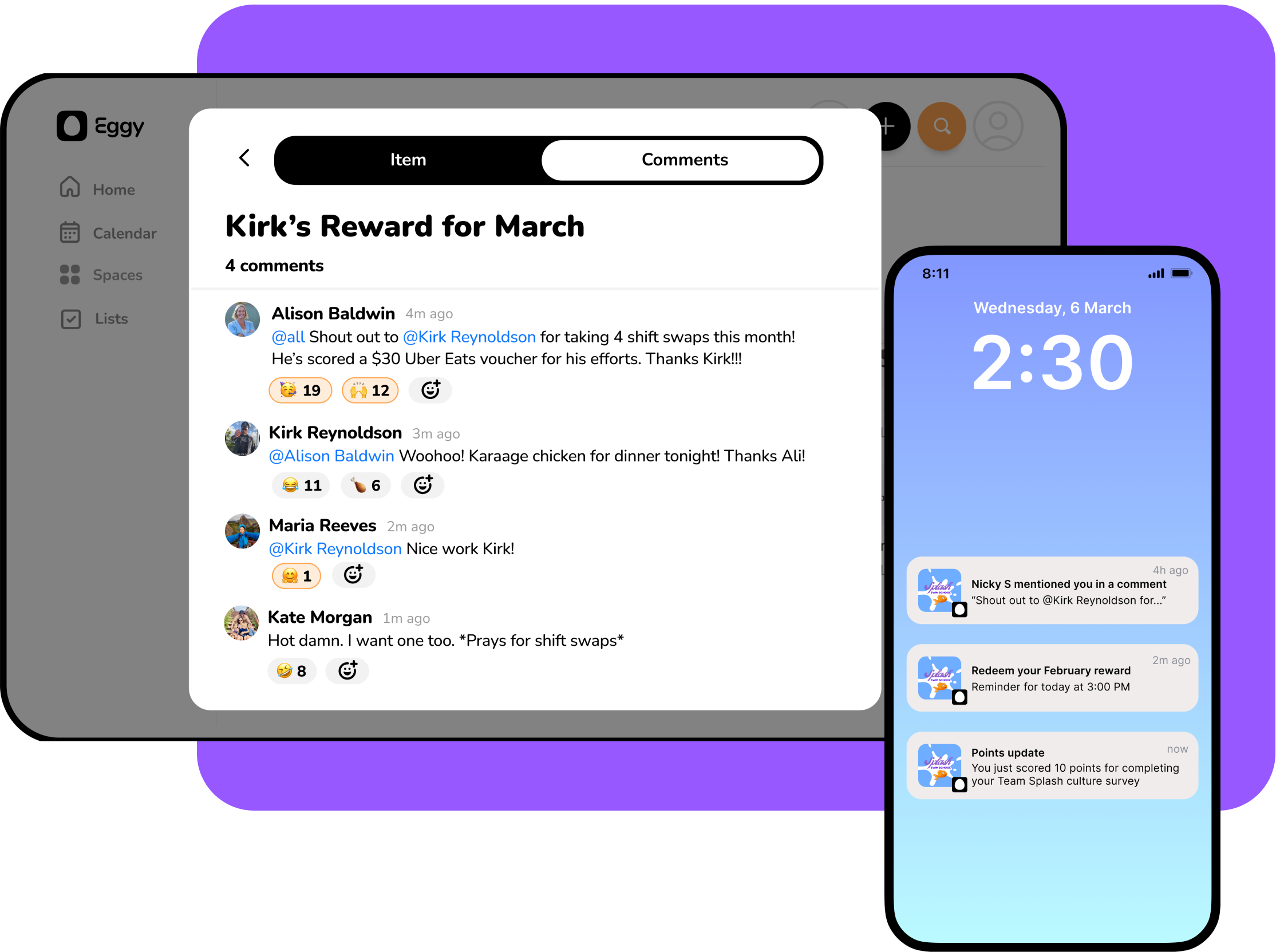 meaningful rewards example